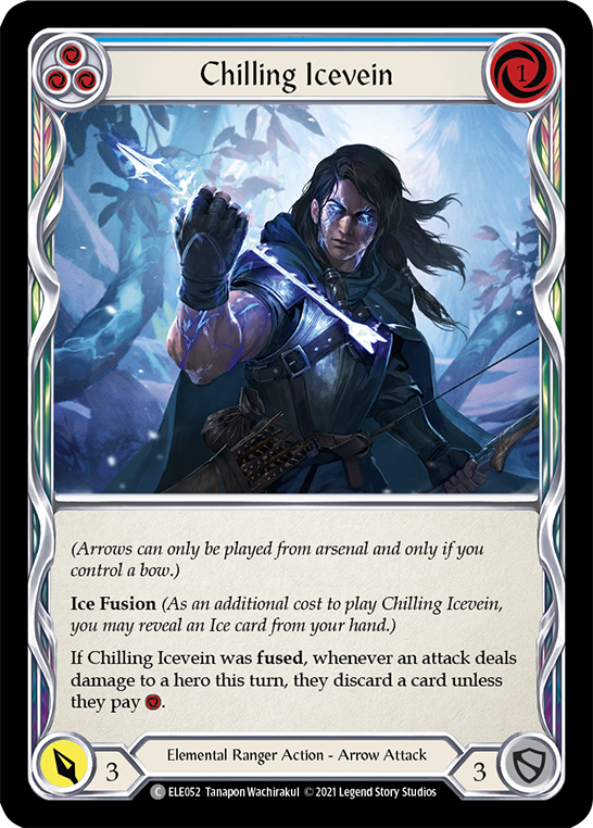 Chilling Icevein (Blue) [ELE052] (Tales of Aria)  1st Edition Rainbow Foil For Cheap