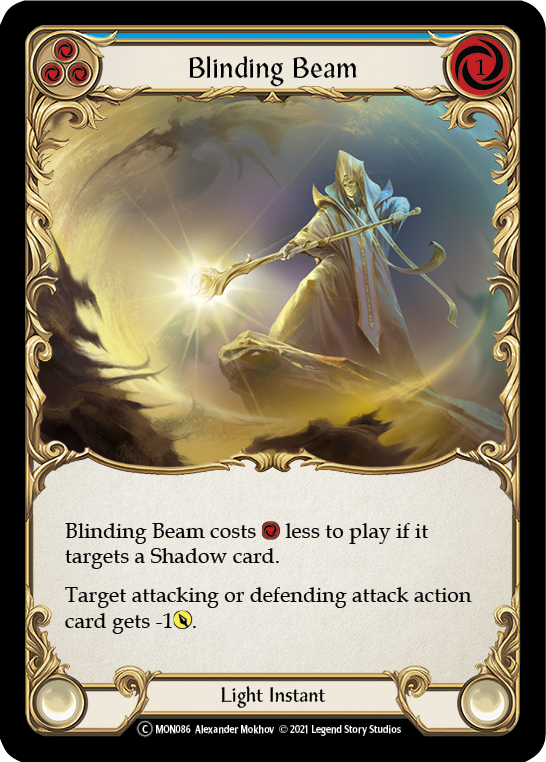 Blinding Beam (Blue) [U-MON086-RF] (Monarch Unlimited)  Unlimited Rainbow Foil Fashion