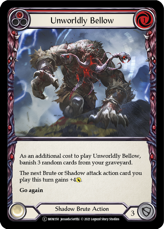 Unworldly Bellow (Red) [U-MON150-RF] (Monarch Unlimited)  Unlimited Rainbow Foil Discount