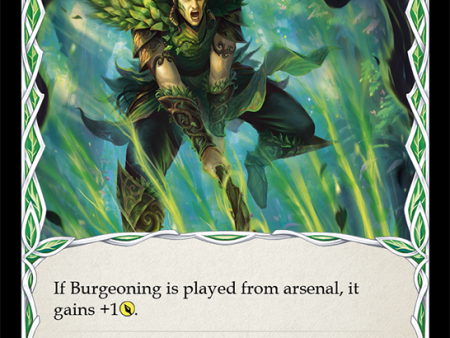 Burgeoning (Blue) [ELE136] (Tales of Aria)  1st Edition Rainbow Foil For Sale