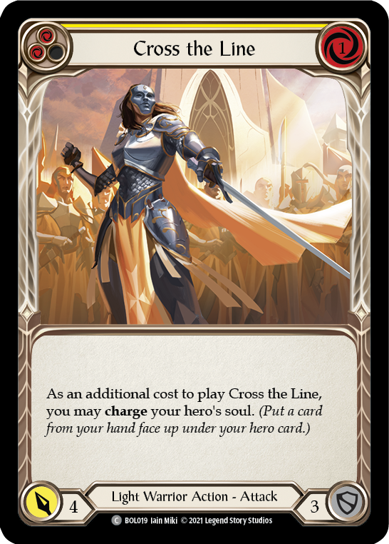 Cross the Line (Yellow) [BOL019] (Monarch Boltyn Blitz Deck) Supply