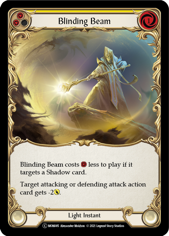 Blinding Beam (Yellow) [U-MON085-RF] (Monarch Unlimited)  Unlimited Rainbow Foil Sale