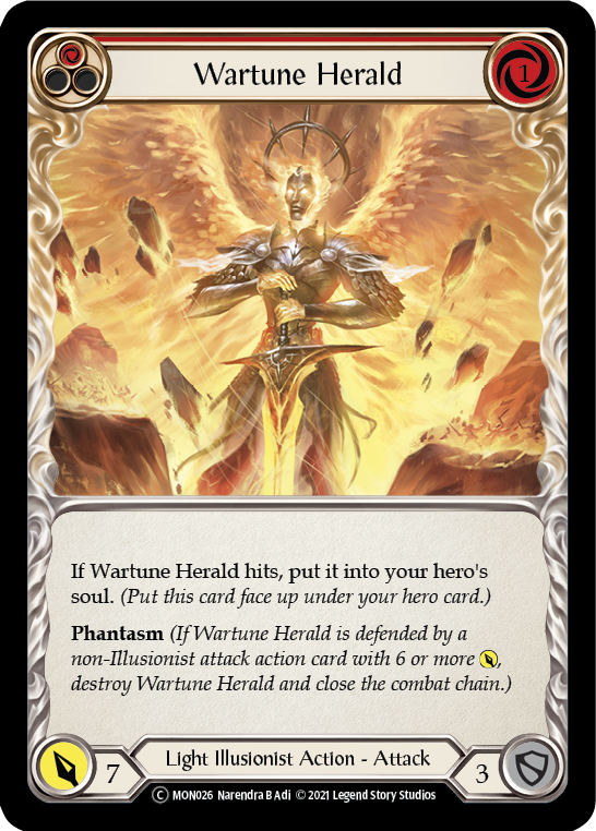 Wartune Herald (Red) [U-MON026-RF] (Monarch Unlimited)  Unlimited Rainbow Foil Hot on Sale