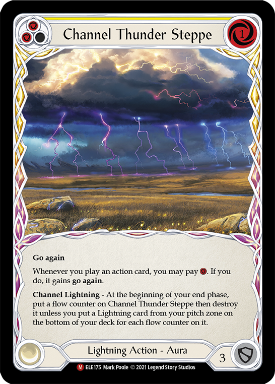 Channel Thunder Steppe [ELE175] (Tales of Aria)  1st Edition Rainbow Foil For Sale