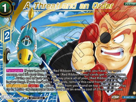 A Threat and an Order (Championship Z Extra Card Pack 2023) (P-547) [Tournament Promotion Cards] Online Hot Sale