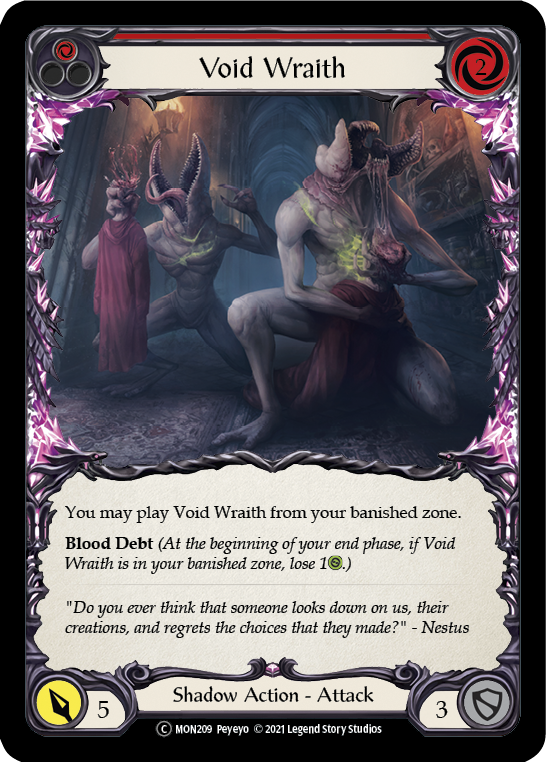 Void Wraith (Red) [U-MON209-RF] (Monarch Unlimited)  Unlimited Rainbow Foil For Discount