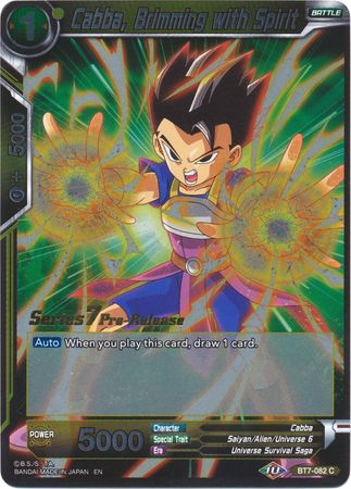 Cabba, Brimming with Spirit (BT7-082_PR) [Assault of the Saiyans Prerelease Promos] Discount