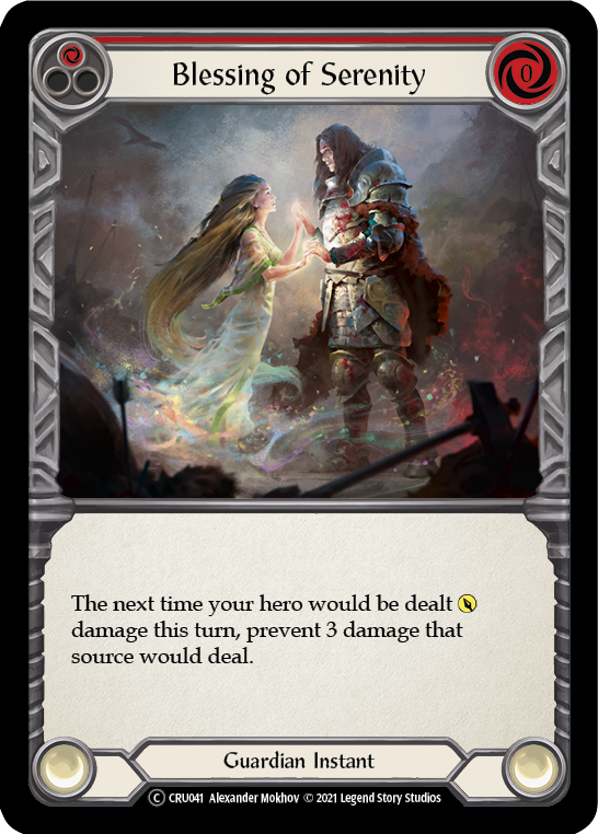 Blessing of Serenity (Red) [U-CRU041] (Crucible of War Unlimited)  Unlimited Normal Discount