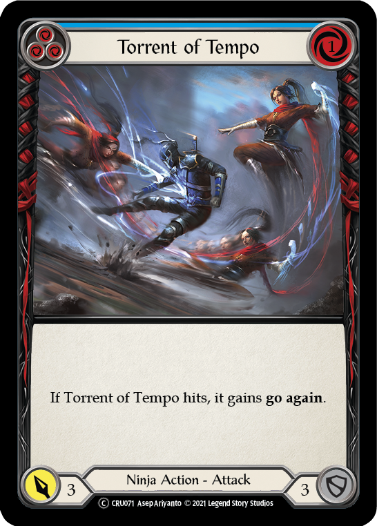 Torrent of Tempo (Blue) [U-CRU071] (Crucible of War Unlimited)  Unlimited Rainbow Foil Cheap