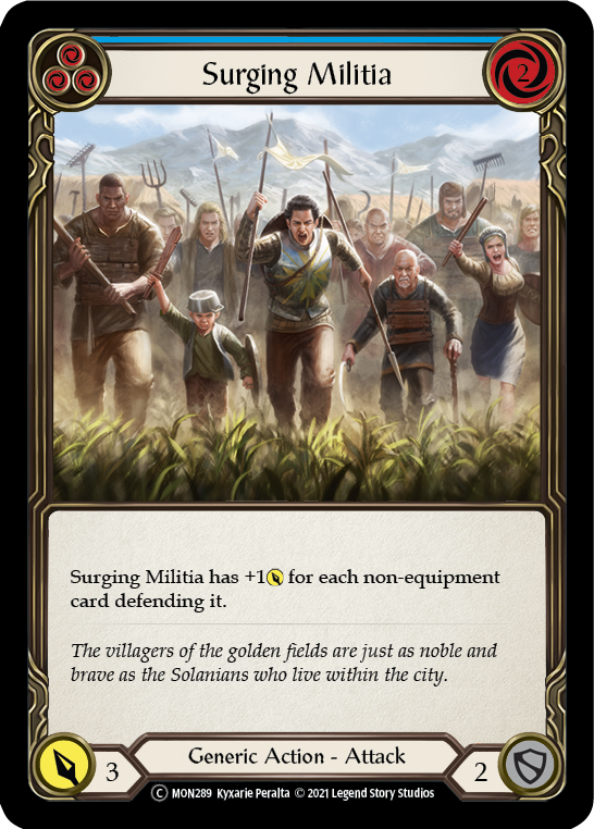 Surging Militia (Blue) [U-MON289] (Monarch Unlimited)  Unlimited Normal on Sale