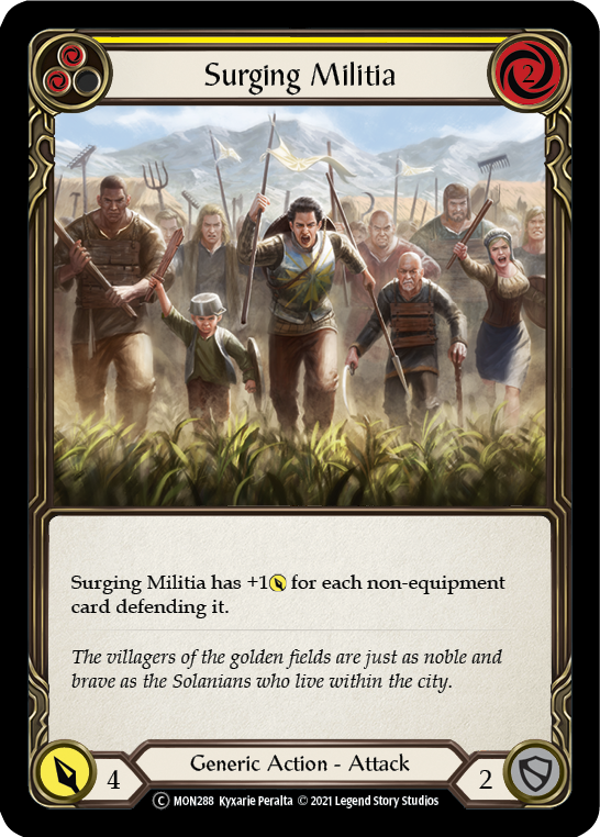 Surging Militia (Yellow) [U-MON288] (Monarch Unlimited)  Unlimited Normal Online