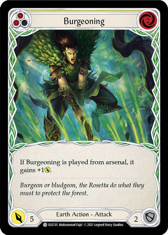 Burgeoning (Yellow) [ELE135] (Tales of Aria)  1st Edition Normal Sale