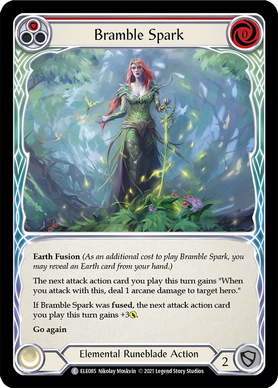 Bramble Spark (Red) [ELE085] (Tales of Aria)  1st Edition Rainbow Foil Discount