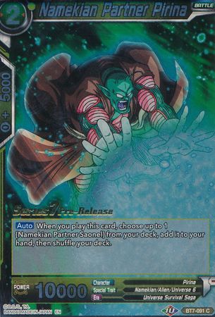 Namekian Partner Pirina (BT7-091_PR) [Assault of the Saiyans Prerelease Promos] For Cheap