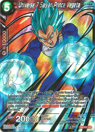 Universe 7 Saiyan Prince Vegeta (TB1-004) [The Tournament of Power] For Cheap