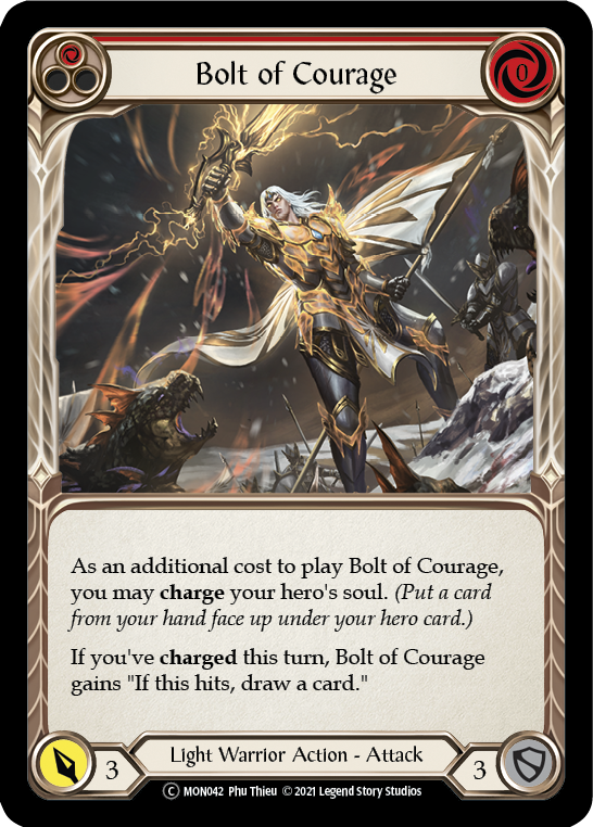 Bolt of Courage (Red) [U-MON042] (Monarch Unlimited)  Unlimited Normal Hot on Sale