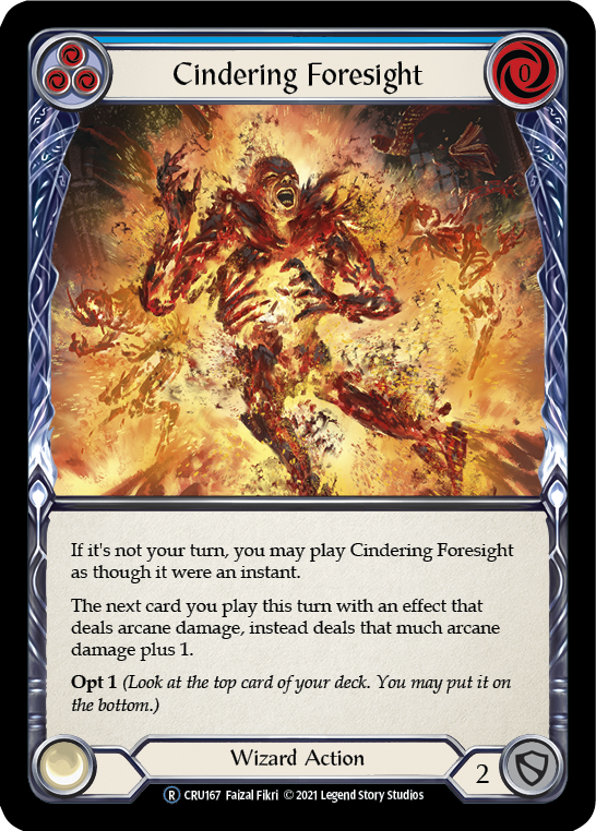 Cindering Foresight (Blue) [U-CRU167] (Crucible of War Unlimited)  Unlimited Normal on Sale