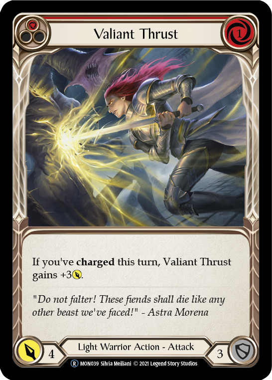 Valiant Thrust (Red) [U-MON039] (Monarch Unlimited)  Unlimited Normal For Cheap