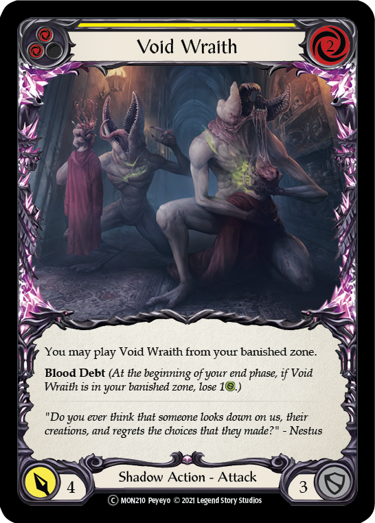 Void Wraith (Yellow) [U-MON210-RF] (Monarch Unlimited)  Unlimited Rainbow Foil Sale