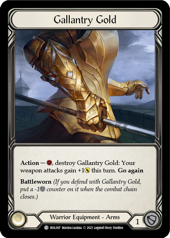 Gallantry Gold [BOL007] (Monarch Boltyn Blitz Deck) on Sale