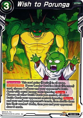 Wish to Porunga (TB3-068) [Clash of Fates] Cheap