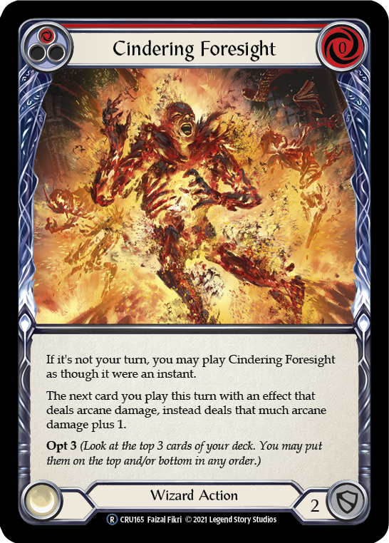 Cindering Foresight (Red) [U-CRU165] (Crucible of War Unlimited)  Unlimited Rainbow Foil Online Hot Sale