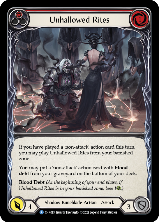 Unhallowed Rites (Red) [CHN015] (Monarch Chane Blitz Deck) For Cheap