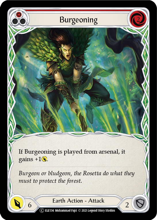 Burgeoning (Red) [U-ELE134] (Tales of Aria Unlimited)  Unlimited Rainbow Foil Discount