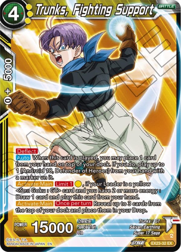 Trunks, Fighting Support (EX23-32) [Ultimate Deck 2023] Discount