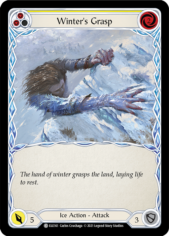 Winter s Grasp (Yellow) [ELE161] (Tales of Aria)  1st Edition Rainbow Foil Sale