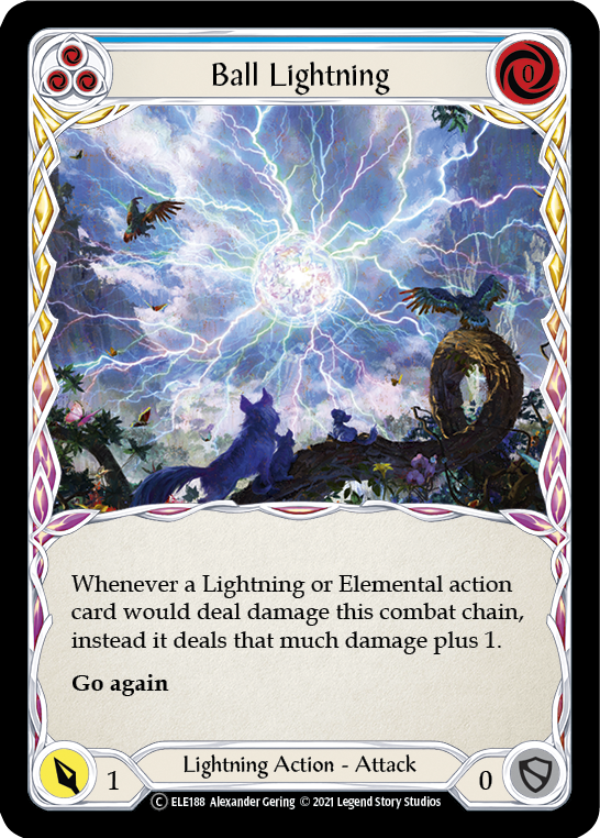 Ball Lightning (Blue) [U-ELE188] (Tales of Aria Unlimited)  Unlimited Rainbow Foil on Sale