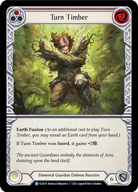 Turn Timber (Red) [ELE010] (Tales of Aria)  1st Edition Rainbow Foil Fashion