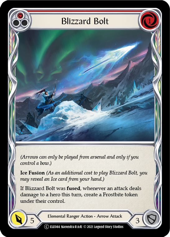 Blizzard Bolt (Red) [U-ELE044] (Tales of Aria Unlimited)  Unlimited Rainbow Foil Online Hot Sale